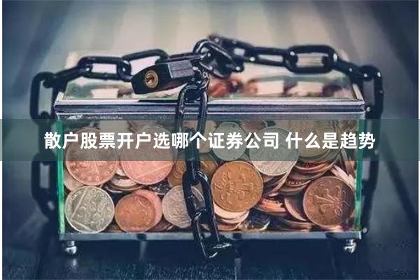 散户股票开户选哪个证券公司 什么是趋势